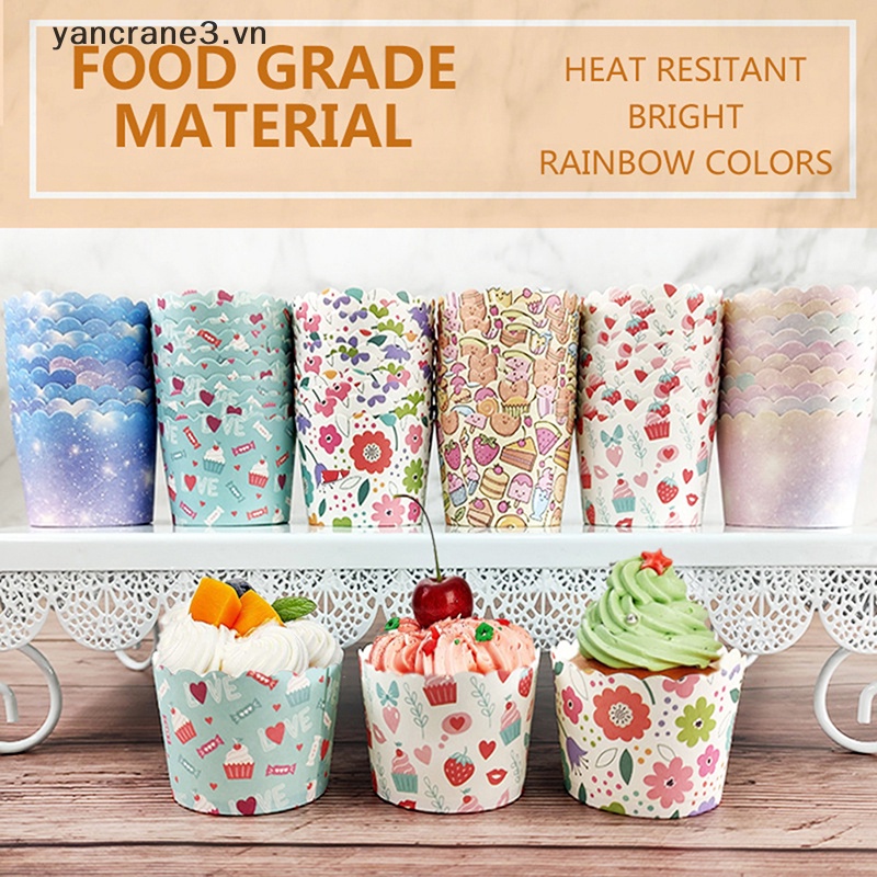 Set 50 Cốc Giấy Đựng Bánh Cupcake Muffin 3.vn