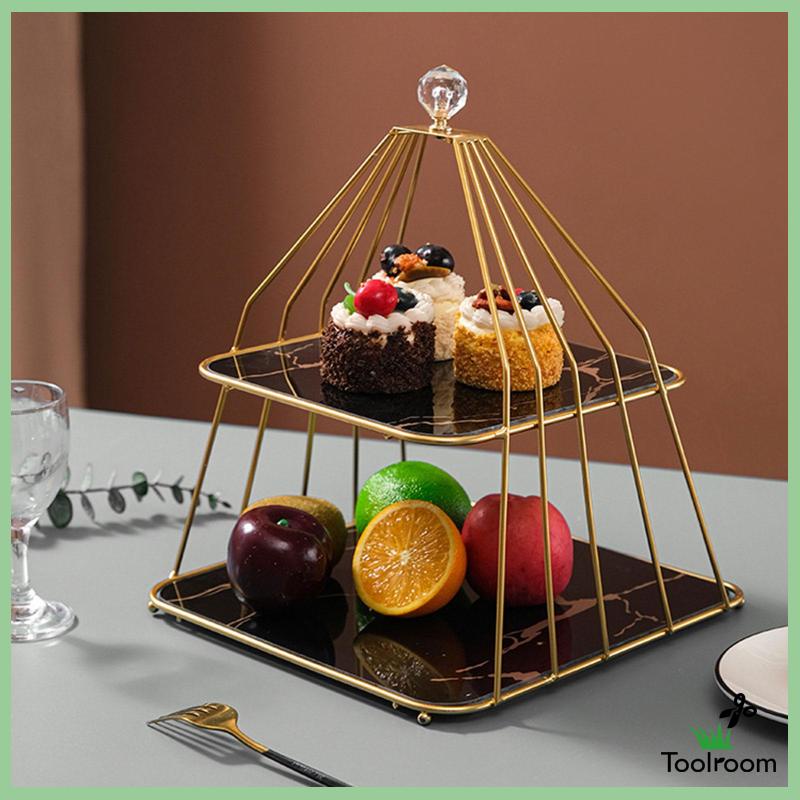 Giá Đỡ 2 Tầng Trưng Bày Bánh Cupcake Trang Trí Bàn Tiệc Cưới Tại Nhà