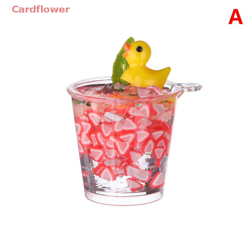 1 Đồ trang trí Ly Nước Đá Mini Màu Dạ Quang Trang Trí Nhà Búp Bê Mới