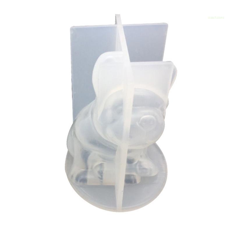 Khuôn Làm Xà Phòng Bằng Silicone Hình Chó Bull 3D DIY