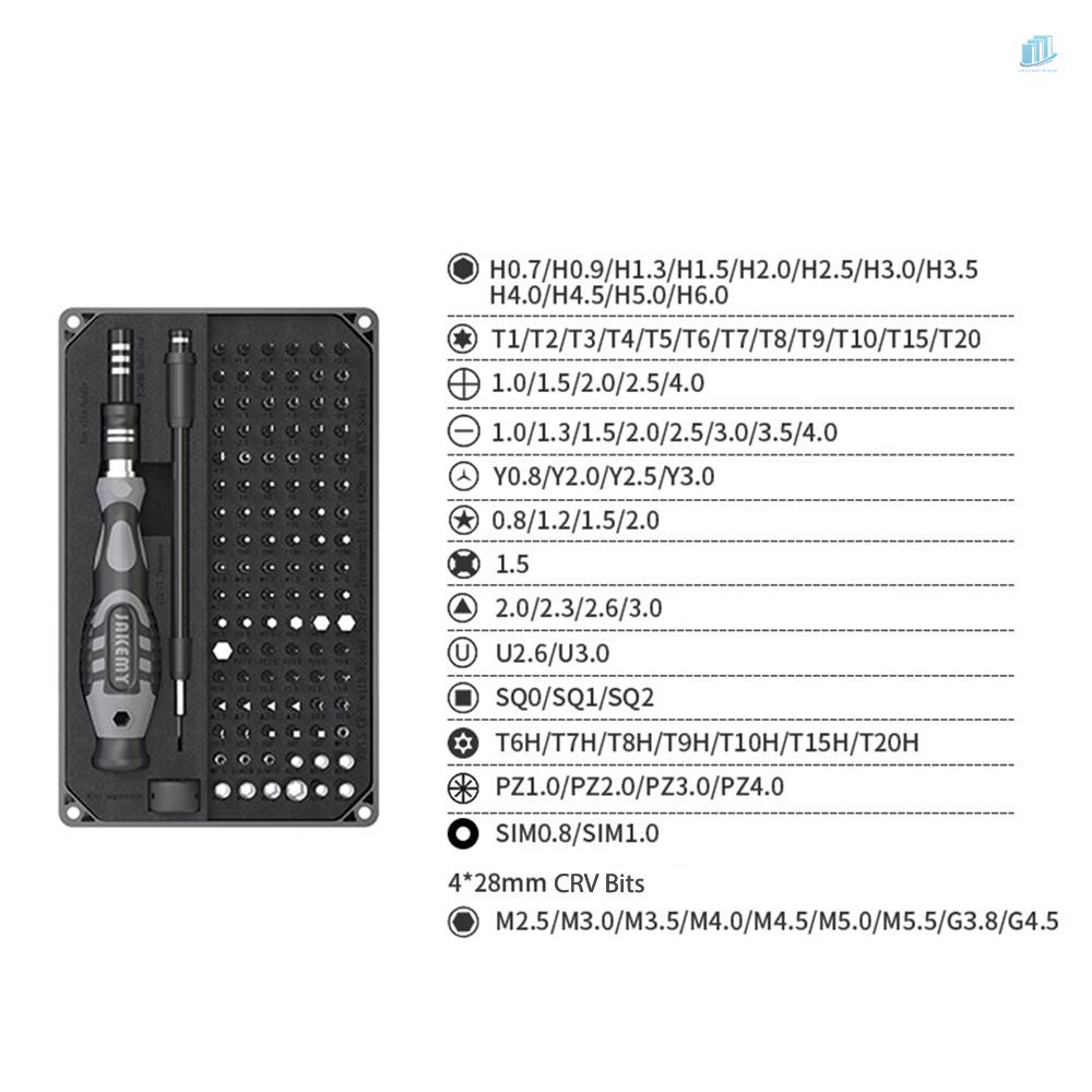 Set 106 Đầu Tua Vít Lục Giác Bằng Hợp Kim Thép 4 * 28mm CR-V Đa Năng