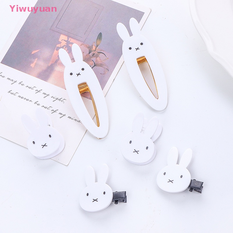 2 Kẹp Tóc Hình Thỏ Trắng Cho Bé Gái Mới