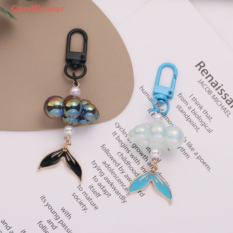 Móc Khóa Hình Đuôi Cá Đính Ngọc Trai Thời Trang Mới