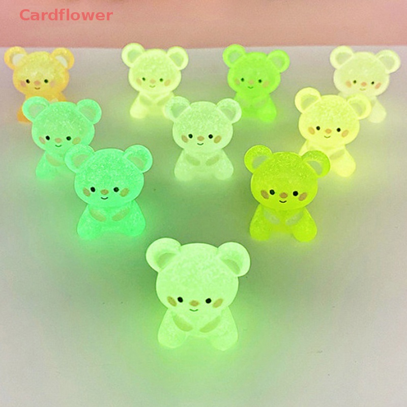 Bộ 5 Phụ Kiện Trang Trí Nghệ Thuật Hình Gấu Koala Bằng Nhựa Màu Dạ Quang DIY Mới