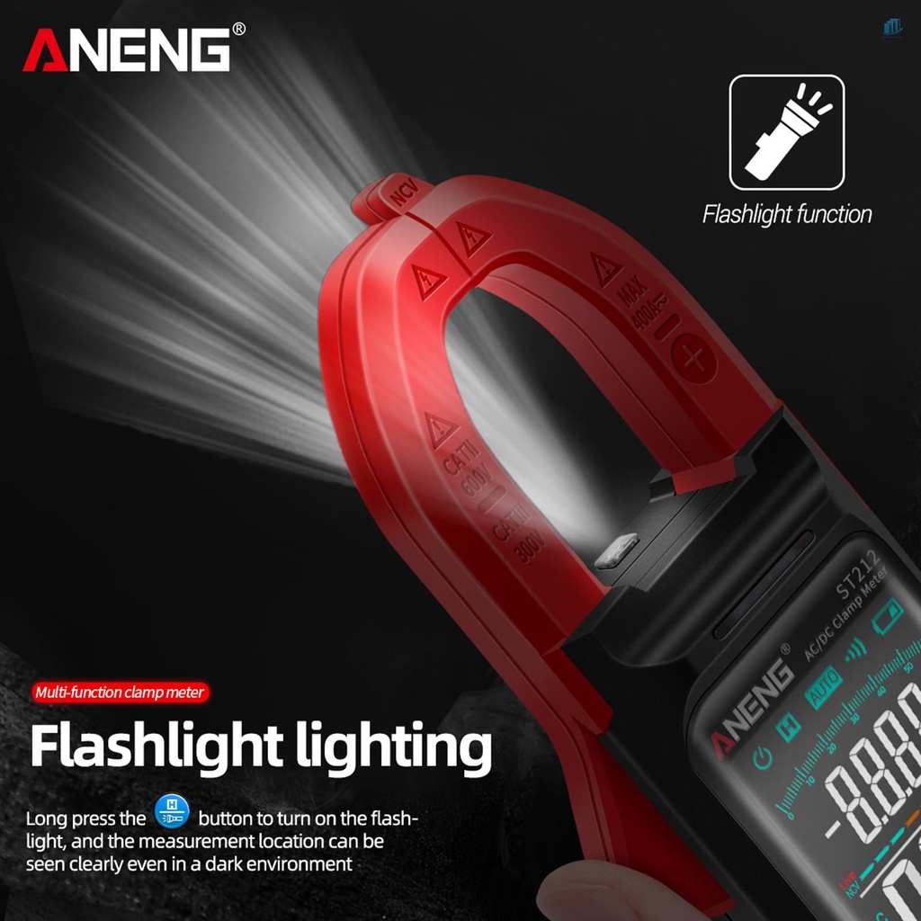 Đồng Hồ Kẹp Vạn Năng Kỹ Thuật Số Thông Minh AC &amp; DC 400A ANENG ST212 s2mwvn