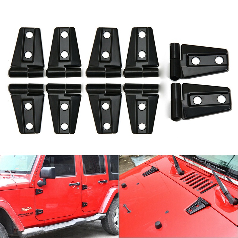 Nắp che cửa &amp; mui xe 10X cho phụ kiện xe Jeep Wrangler Jk Jku 2007-2017