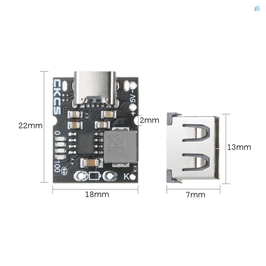 Bảng Mạch Sạc Pin Lithium 5V 2A Đầu Vào Type-C Với Mô Đun Sạc Type-C DIY