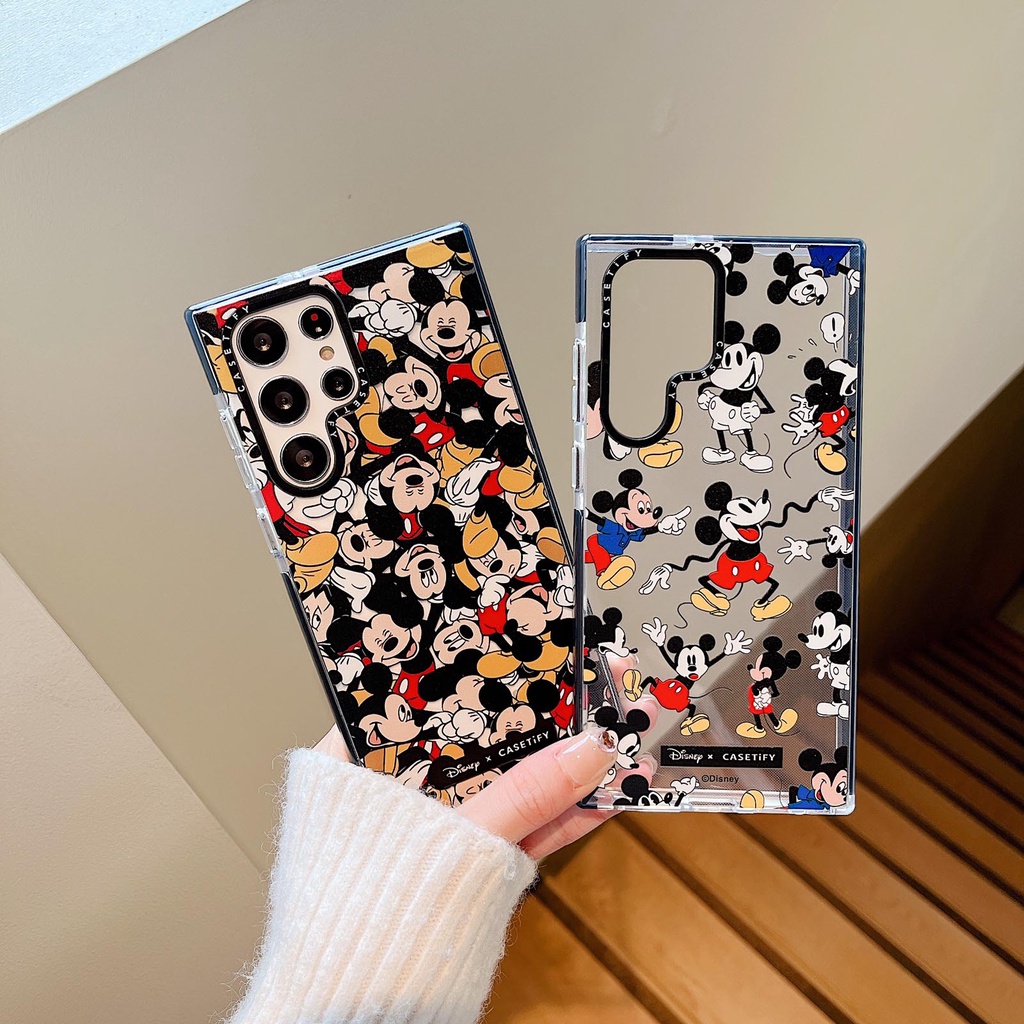 DISNEY Ốp Điện Thoại Silicone Mềm Chống Sốc In Hình Mickey Hoạt Hình Cho Samsung Galaxy S21 S22 S23 Plus S23 Ultra