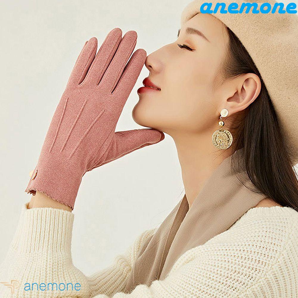 Găng Tay Giữ Ấm Mùa Đông Màu Trơn Đơn Giản Dành Cho Nữ