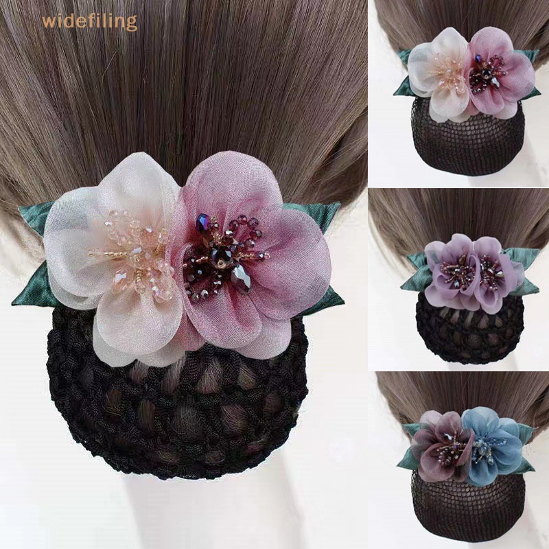 Kẹp Tóc Lưới Xoăn Phong Cách Hàn Quốc Thanh Lịch Cho Y Tá / Ngân Hàng / Khách Sạn