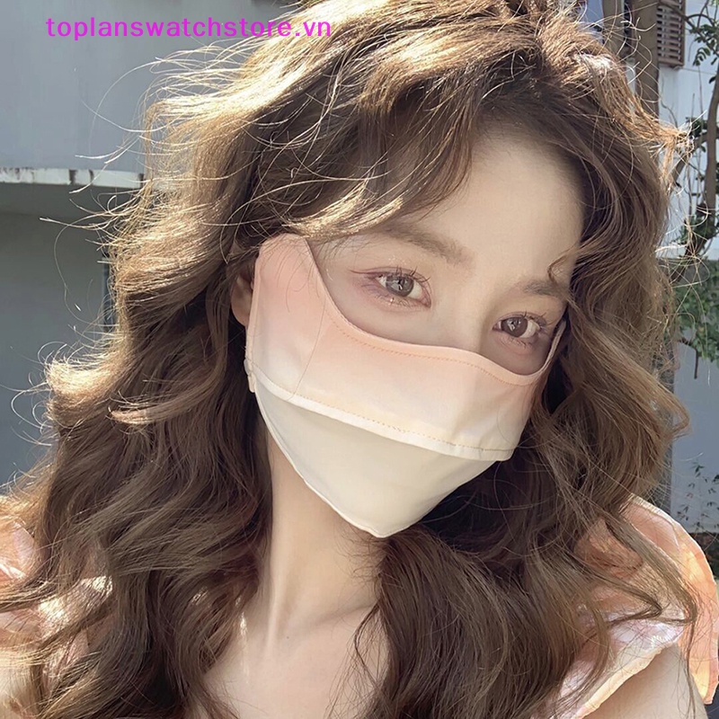 Khăn Choàng Cổ Kiêm Khẩu Trang Chống Tia uv Bằng Vải Lụa Lạnh Thoáng Khí