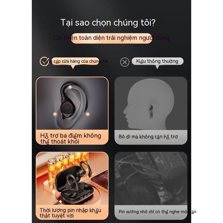 Tai Nghe Bluetooth Không Dây Youxunghiêm Túc Kiểu Treo Tai Giảm Tiếng Ồn Thể Thao Mới Thời Lượng Pin Dài Thích Hợp