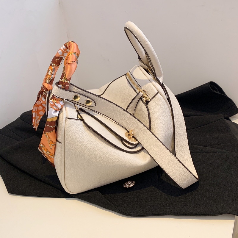 Ielgy Túi Xách Một Bên Vai Họa Tiết Vỏ Quả Vải Phong Cách retro Dành Cho Nữ