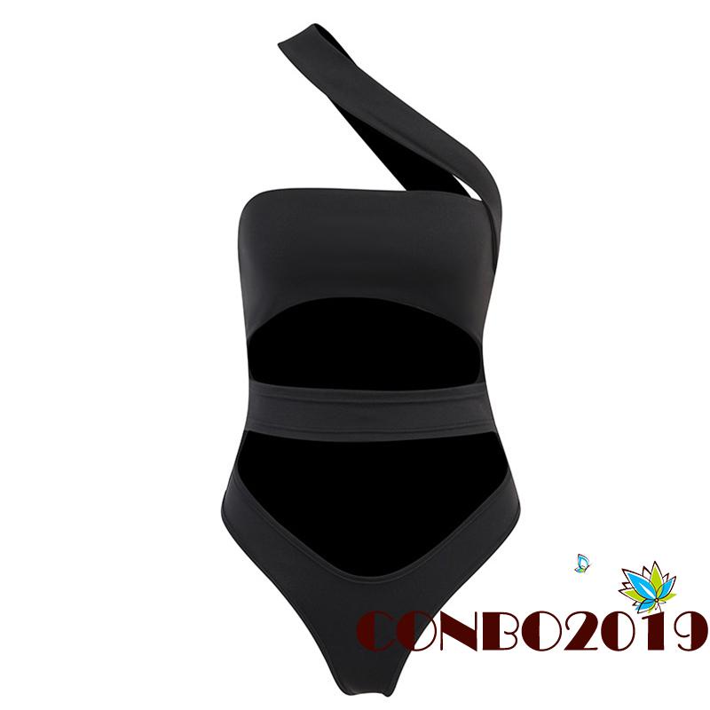 Áo Liền Quần Ngắn Không Tay Hở Vai Màu Trơn Thời Trang Mùa Hè Dành Cho Nữ