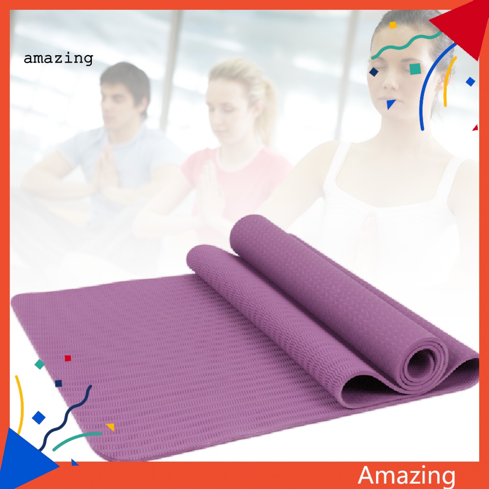 Thảm Tập Yoga Bằng TPE Chống Trượt Màu Sắc Đơn Giản