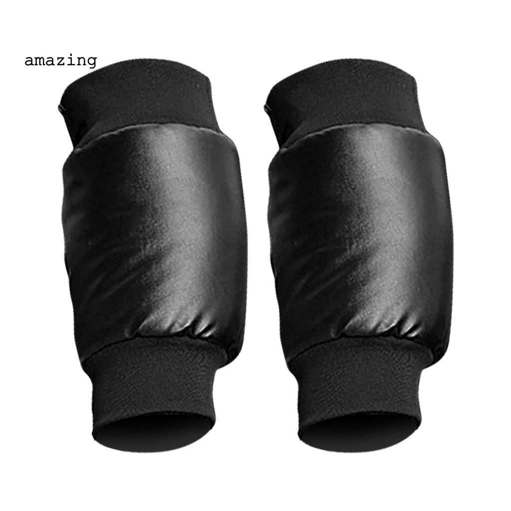 1 Cặp Đệm Bảo Vệ Đầu Gối Chống Trượt Bằng Lông Cừu Màu Vàng Kim Dùng Khi Đạp Xe