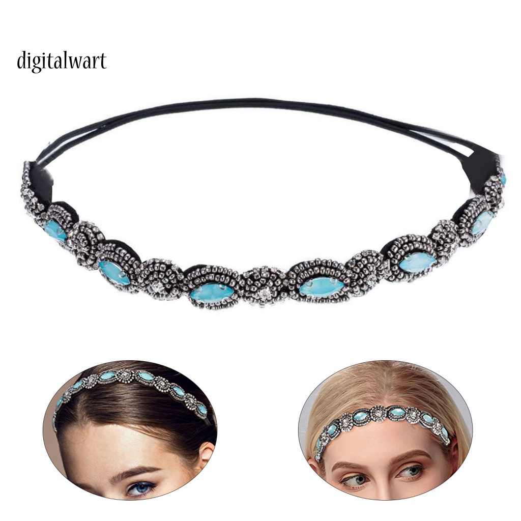 Kỹ Thuật Số| Băng Đô Co Giãn Đính Đá Thời Trang Cho Nữ