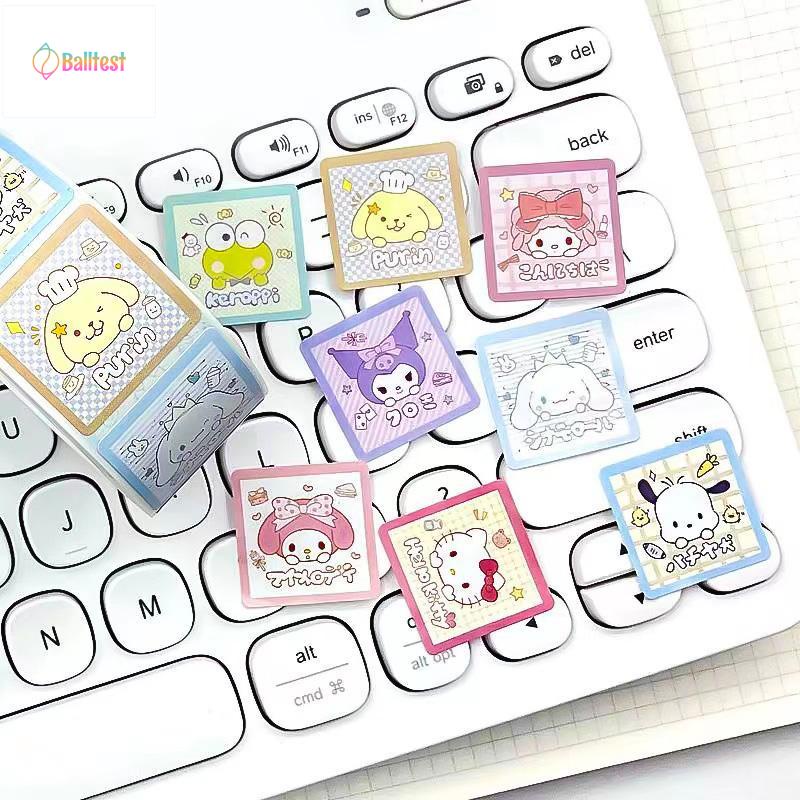 💜Cuộn 200 Hình Dán Sanrio Dễ Thương DIY Trang Trí Dán
