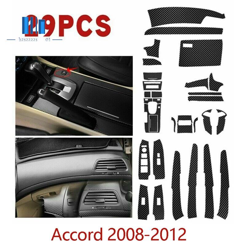 Set 29 Phụ Kiện Trang Trí Nội Thất Xe Hơi Honda Accord 2008-2012 Bằng Sợi Carbon
