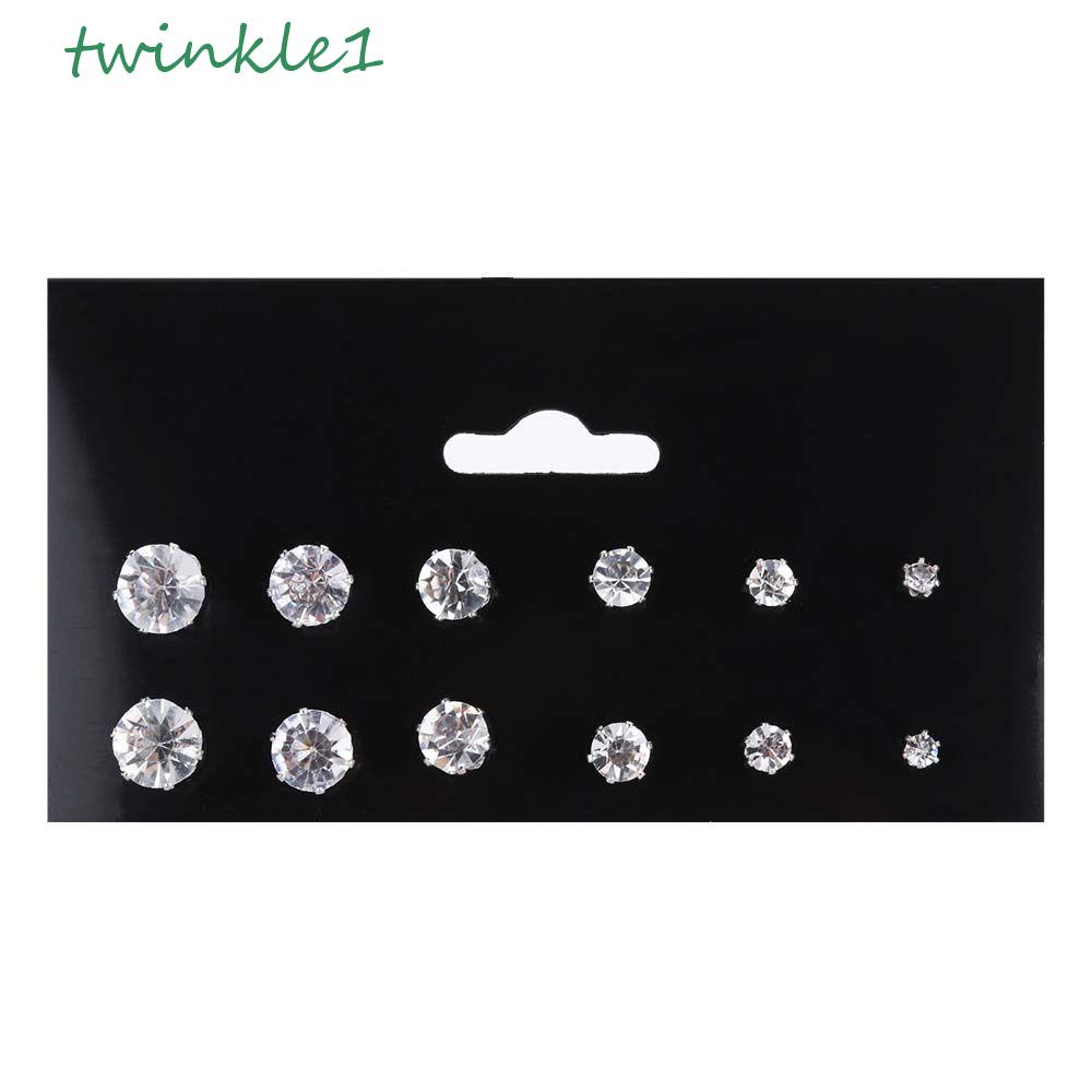 Bông Tai Hình Tròn Lấp Lánh Sang Trọng|Trang Sức Vòng Đeo Tay Bằng Kim Loại Thời Trang Sành Điệu Cho Nữ