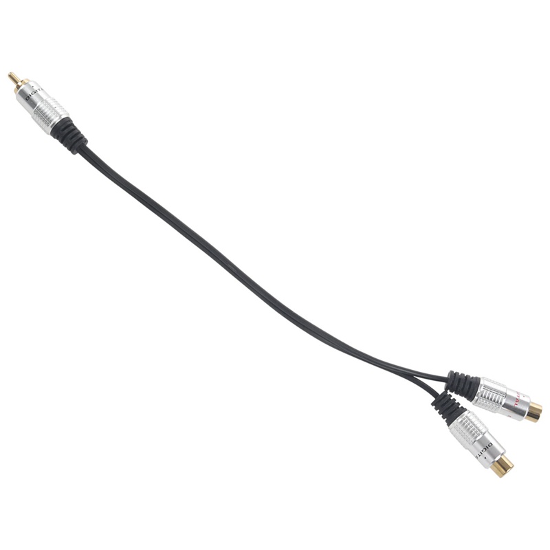 Cáp Chia Âm Thanh RCA F-2 RCA M Sang 1 ĐầU CắM Sang 2 Lỗ CắM RCA Mạ VàNg Chuyên DụNg