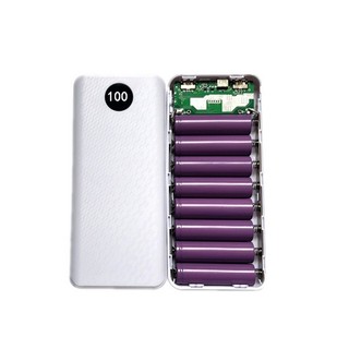 Box sạc dự phòng 8 Cell 3 đầu vào light-ning, ty0pe-c, mi-cro-usb dùng pin 18650