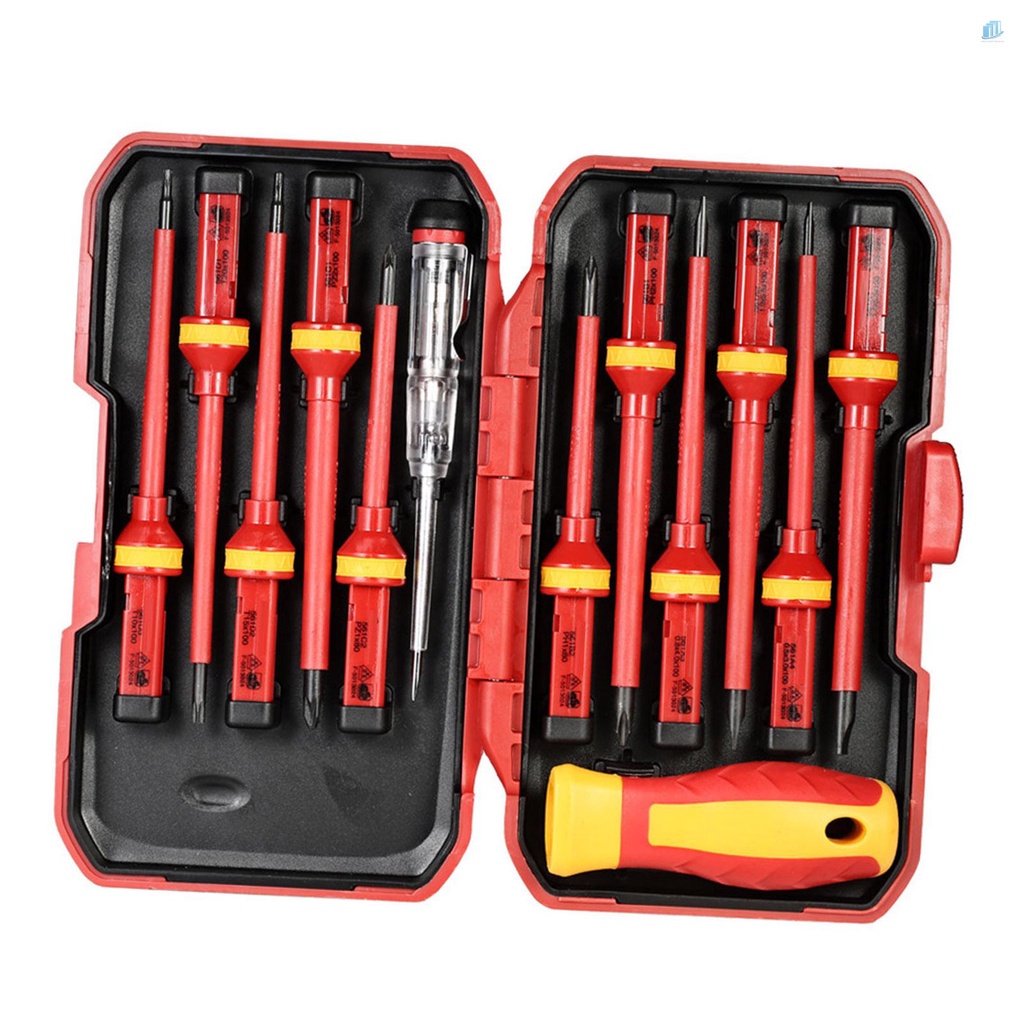 Bộ 13 Tuốc Nơ Vít Cách Điện 1000V Phillips Pozidriv Torx Bits