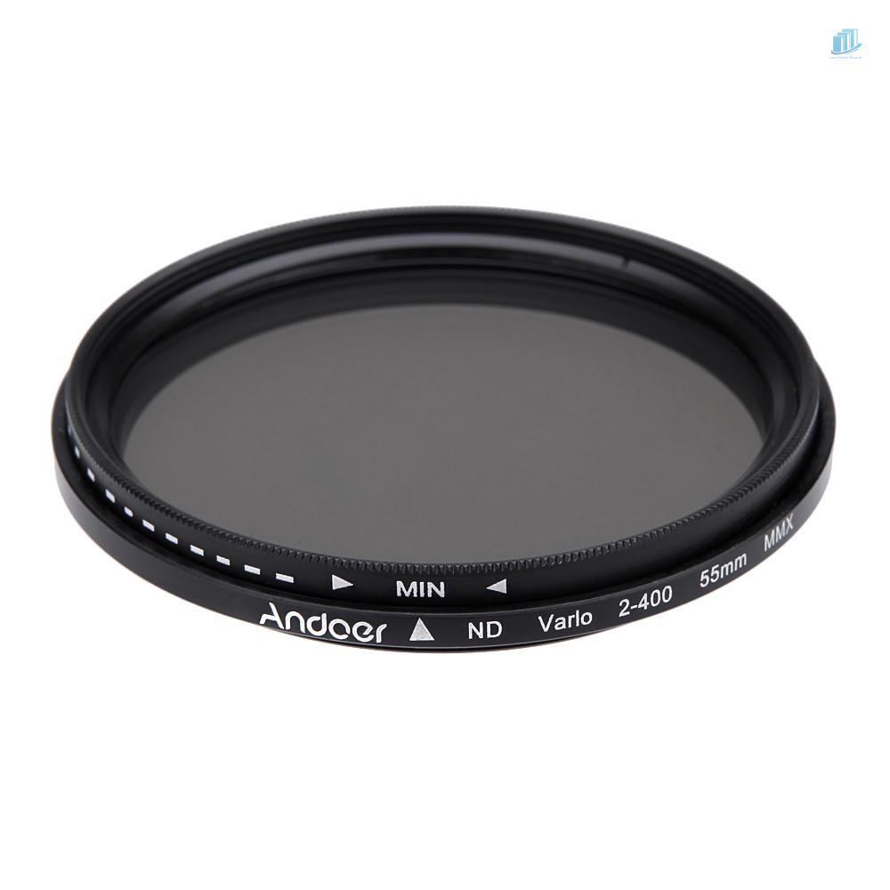 ANDOER Kính Lọc ND2 Sang ND400 55mm Cho Máy Ảnh DSLR