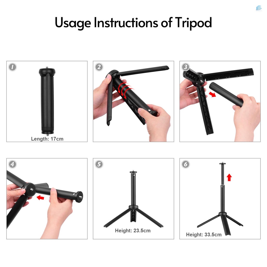 Bộ Đèn LED Video Thông Minh Andoer W64RGB CRI95 + 2500K-9000K 20 Hiệu Ứng Ánh Sáng Có Giá Đỡ Ba Chân Để Bàn Flexi