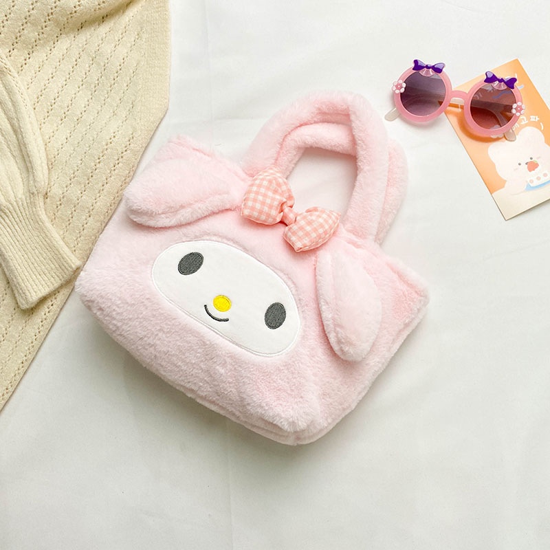 SANRIO Balo Đeo Vai Hình Kuromi Kitty Cinnamoroll Nhồi Bông Dễ Thương Cho Bé Gái
