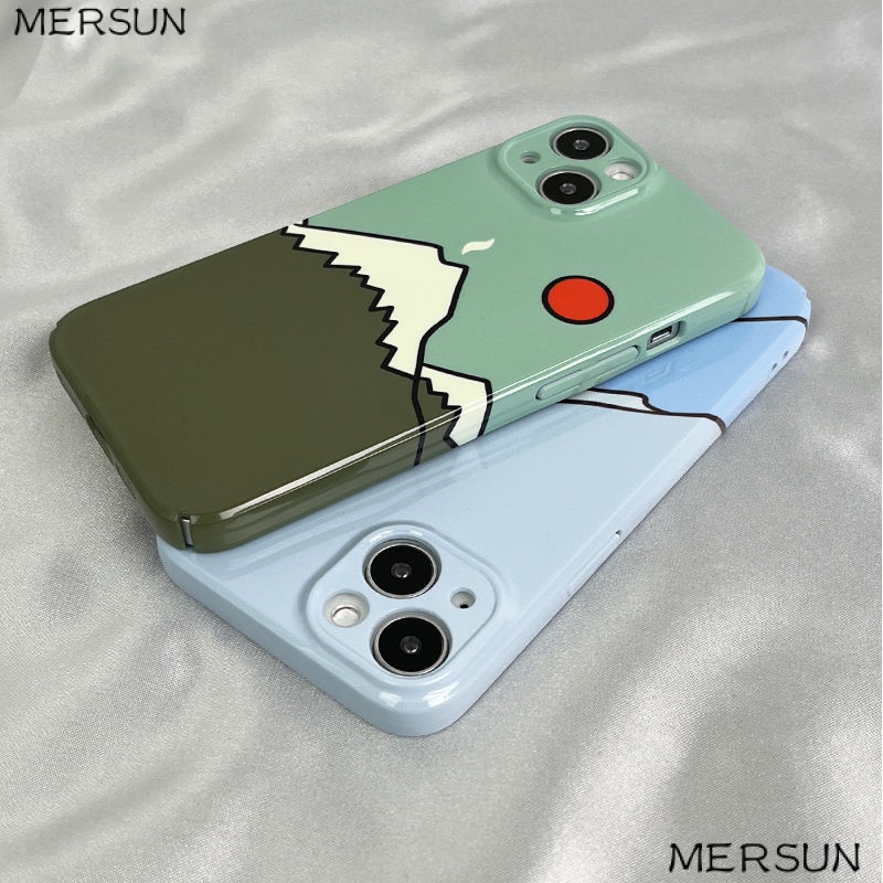 Ốp Điện Thoại Cứng In Hình Núi Tuyết Cho iPhone1214pro7 / xr xs8 / 11 13