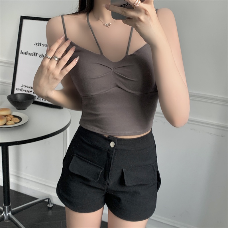 SUXI Áo Tank Top Sát Nách Màu Sắc Thanh Lịch Quyến Rũ