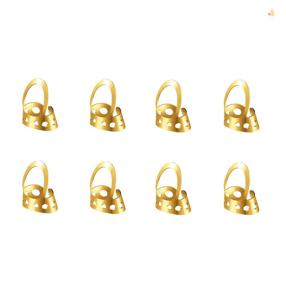 Bộ 8 Móng Tay Gảy Đàn Banjo Bằng Thép Không Gỉ Thiết Kế Mở Có Thể Điều Chỉnh