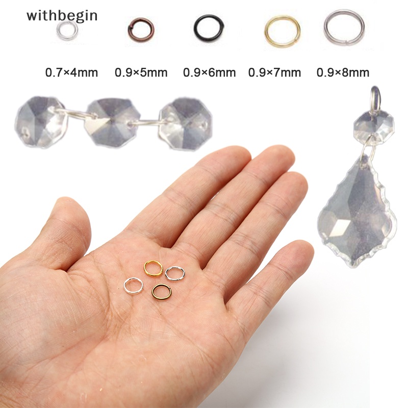 Set 100 Vòng Nối Mở Trang Sức Kích Thước 4 / 5 / 6 / 7 / 8MM Phụ Kiện Trang Trí Xinh Xắn Dành Cho Xe Hơi