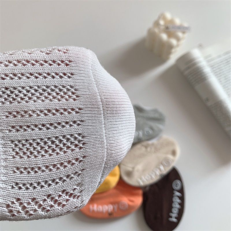 Vớ Cotton Mỏng Cổ Thấp Chống Trượt Thời Trang Mùa Hè Cho Bé Trai Và Gái