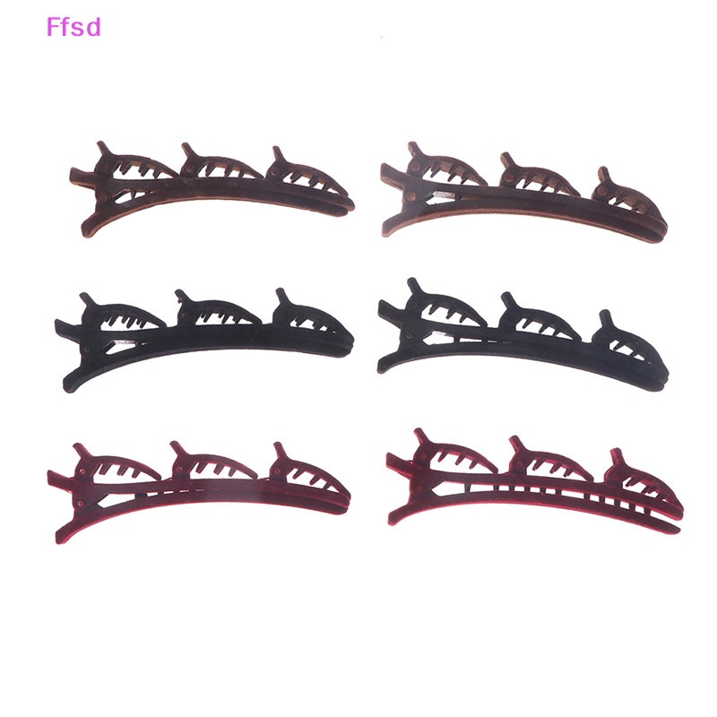 {Ffsd} Bộ 2 Kẹp Tóc Mái Màu Đen Thời Trang Hàng Bán Chạy