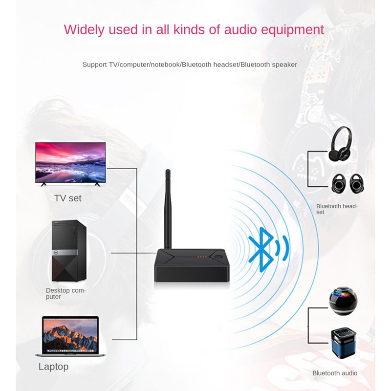 Bộ Chuyển Đổi Âm Thanh Bluetooth 5.0 DC 5V Đầu Vào 3.5Mm Bằng ABS Cho TV / PC