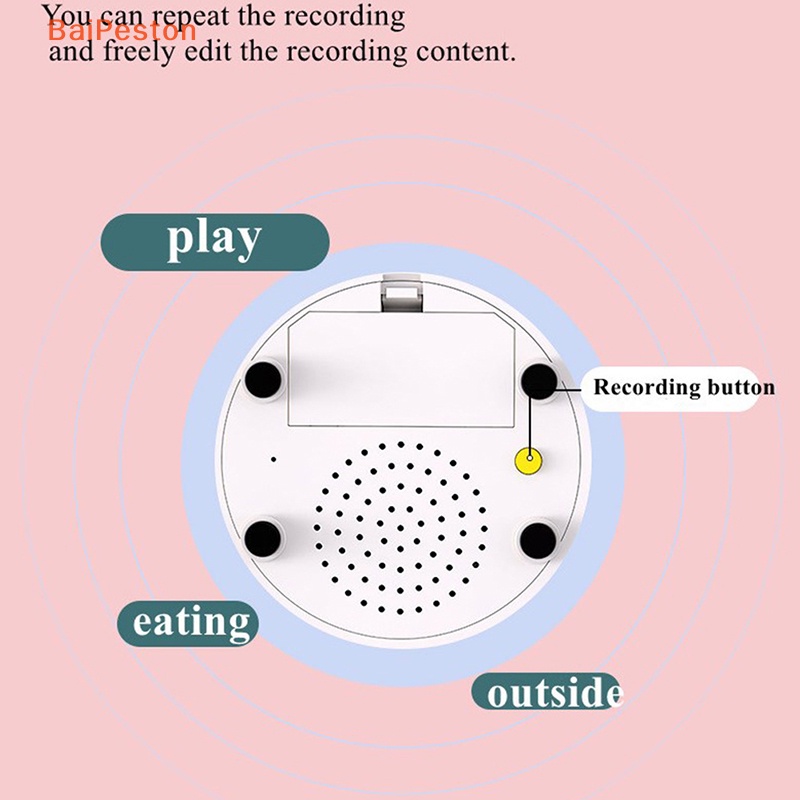 [BaiPeston] Đồ Chơi Nút Ghi Âm Huấn Luyện Thú Cưng Tương Tác Nút Giọng Nói Cho Bữa Ăn Ngoà