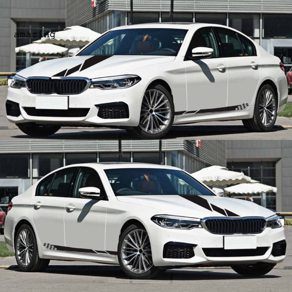 Set 5 Miếng Dán PVC Dài Kẻ Sọc Chống Nước Cho Gương Chiếu Hậu Xe Hơi