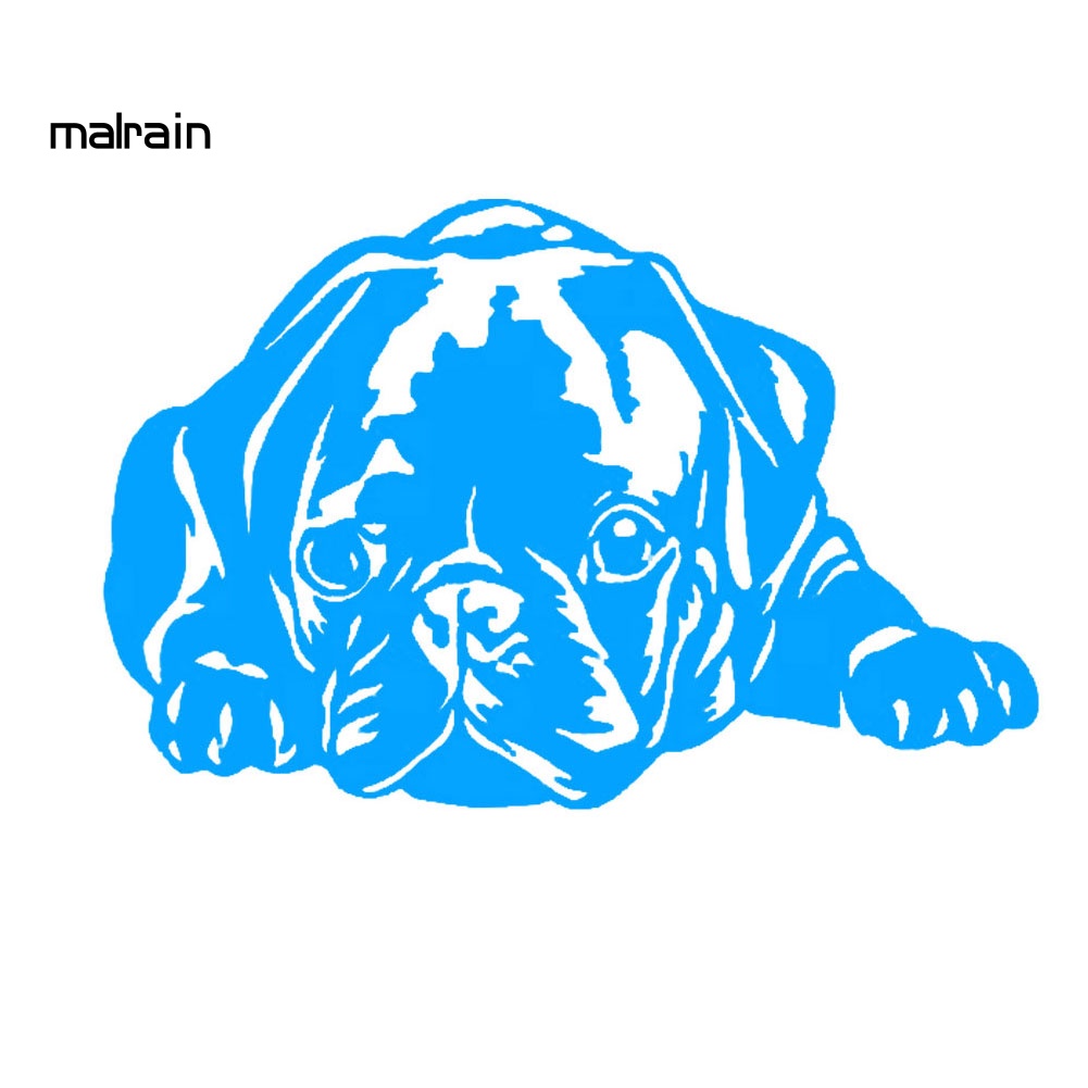 Đề Can Phản Quang Hình Chú Chó Pug Dễ Thương Dán Trang Trí Xe Hơi