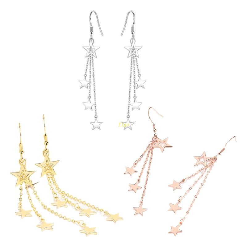 1 Cặp Bông Tai Tua Rua Hình Ngôi Sao Cho Nữ