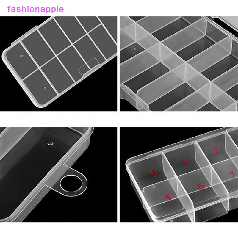 Hộp Rỗng Đựng Hạt Đá 10 / 11 Ngăn Trang Trí Móng Tay