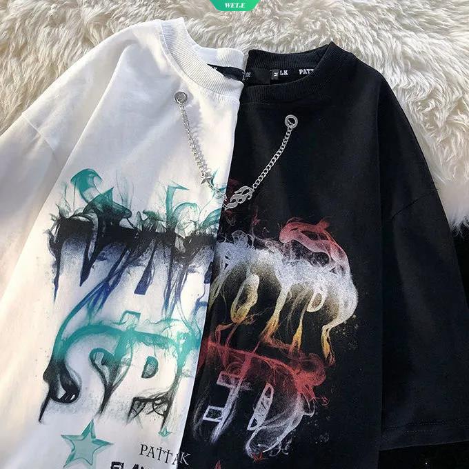 Áo Thun Ngắn Tay Họa Tiết Graffiti Mẫu Mới 2023 Thời Trang Mùa Hè Dành Cho Nam Nữ