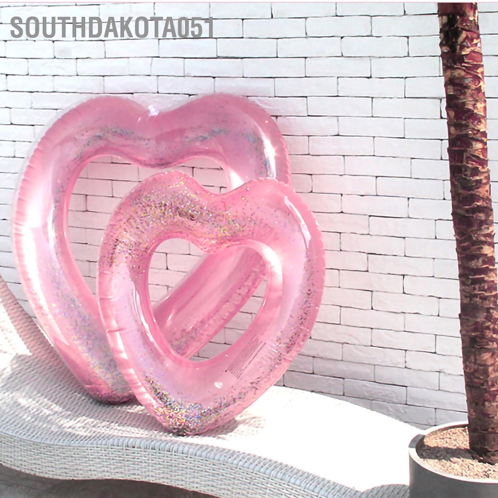 Southdakota051 Hoa Hồng Vàng Kim Sa Lấp Lánh Hình Trái Tim Vòng Bơi Bơm Hơi Phao Cho Trẻ Em Người Lớn