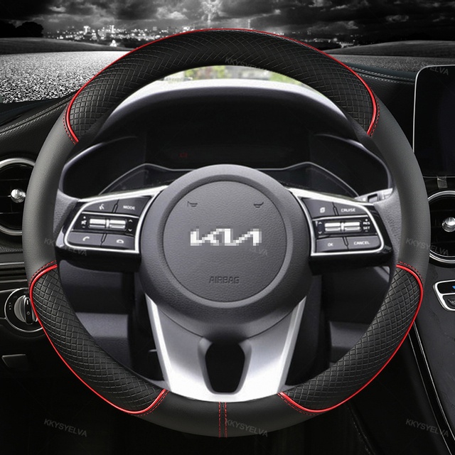 Bọc Vô Lăng Xe Hơi 38cm 15 "Bằng Da Chuyên Dụng Cho Kia Ceed Sportage Picanto Cerato Seltos Soul Rio 3 4 5 K3 K5 2022