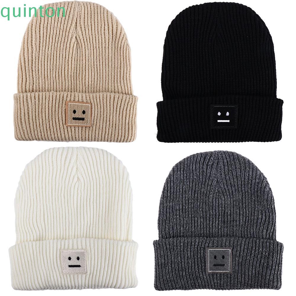 Mũ Len Beanie Họa Tiết Mặt Cười Thời Trang Cho Nam Nữ