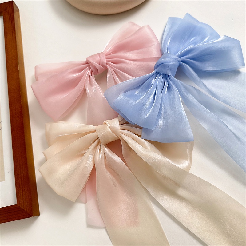 1 Kẹp Tóc Nơ Lưới Lấp Lánh Mẫu Mới 2023