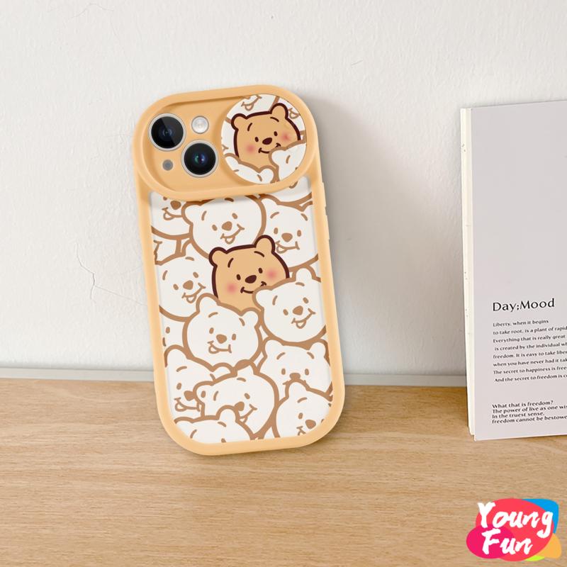 Ốp lưng Gấu dâu tây Trượt for iPhone 14 XR 13 11 12 Pro Max 8 7 6 6S Plus X Xs Max Se 2020 13 12 11