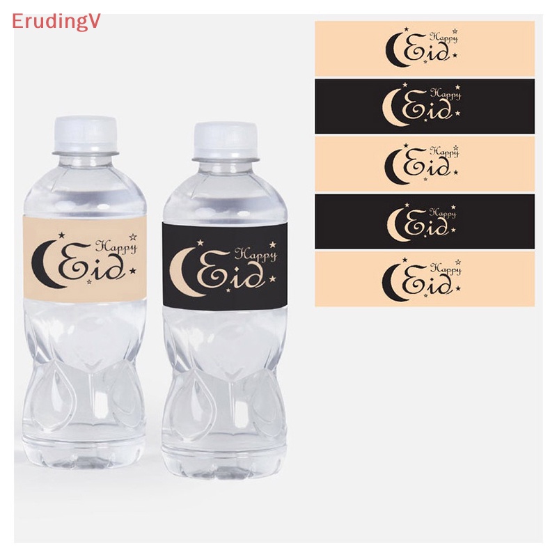 [ErudingV] Bộ 20 Miếng Dán Chai Nước Lễ Hội Ramadan Bằng Giấy EID MUBARAK