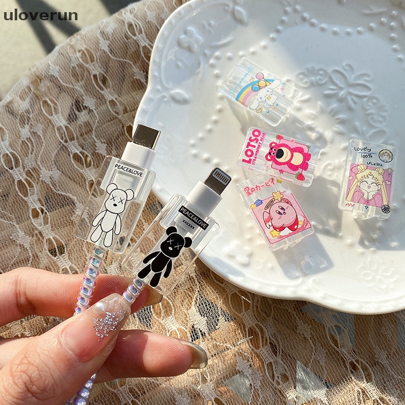 Phụ Kiện Bảo Vệ Dây Cáp Bằng Silicon Hình Hoạt Hình Đáng Yêu